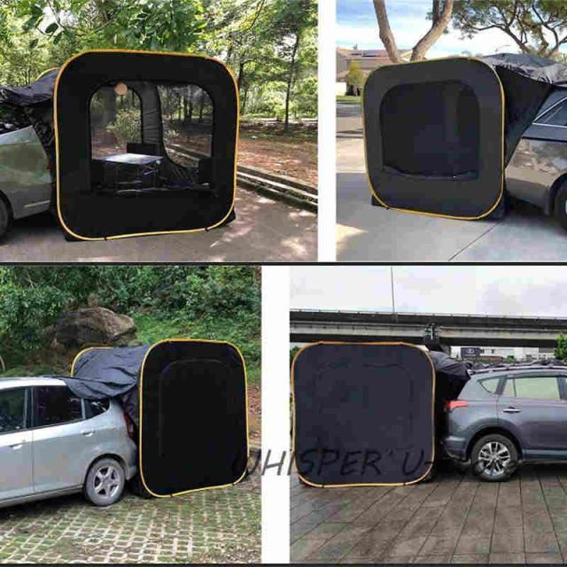 防災対策 車中泊テントカーサイドタープ トランクテントポップアップテント キャンプ 日よけ 車と連結 SUVラポップアップテント 防水_4
