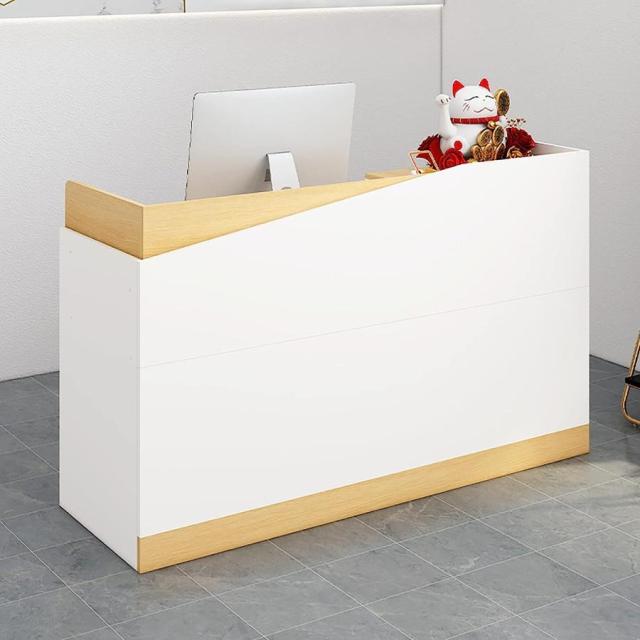 120　x　40x　93cm 商談テーブルシンプルなカウンター 受付カウンター レジ カウンター 店舗カウンター 木製スモールフロントデスク