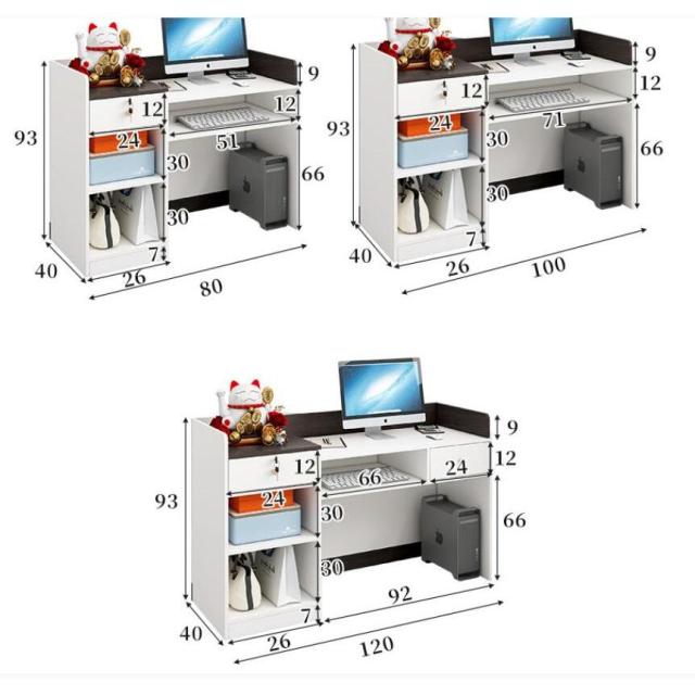 120　x　40x　93cm 商談テーブルシンプルなカウンター 受付カウンター レジ カウンター 店舗カウンター 木製スモールフロントデスク