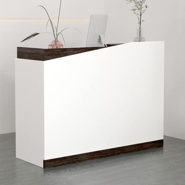 120　x　40x　93cm 商談テーブルシンプルなカウンター 受付カウンター レジ カウンター 店舗カウンター 木製スモールフロントデスク