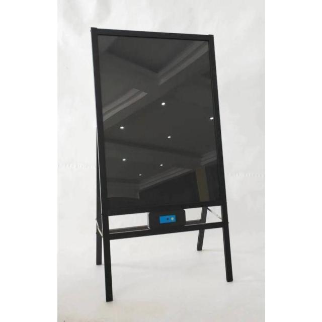 E【全体】　高さ約150cm×横約80cm×幅約1.5cm 店舗専用 大 LED 看板手書きパネル ネオンサイン 便利 電飾スタンド 店舗用看板 メニューボード A型看板 立て看板 充電式看板 黒板 ウッドボードの通販は