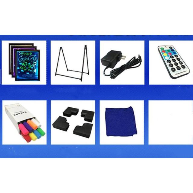 E【全体】　高さ約150cm×横約80cm×幅約1.5cm 店舗専用 大 LED 看板手書きパネル ネオンサイン 便利 電飾スタンド 店舗用看板 メニューボード A型看板 立て看板 充電式看板 黒板 ウッドボードの通販は