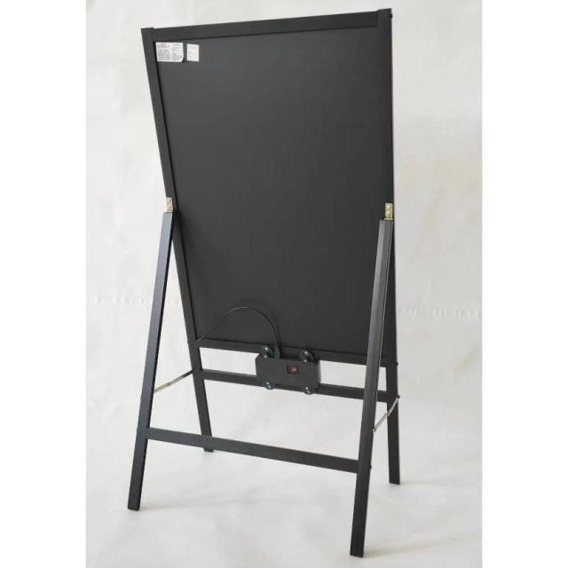 E【全体】　高さ約150cm×横約80cm×幅約1.5cm 店舗専用 大 LED 看板手書きパネル ネオンサイン 便利 電飾スタンド 店舗用看板 メニューボード A型看板 立て看板 充電式看板 黒板 ウッドボードの通販は