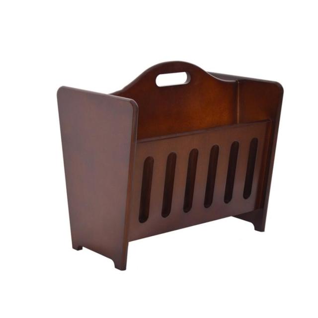 マガジンラック木製新聞ラックオフィス情報ストアディスプレイスタンド40 * 18 * 38 cm オフィス収納 (Color : Brown)