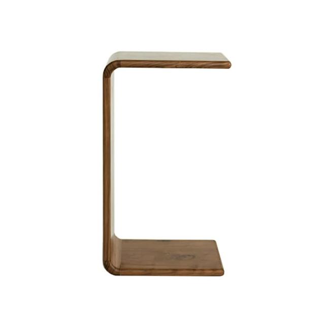 ソファ サイドテーブル リビング パソコンテーブル 2way 木製 C字型が使い勝手の良い 上下等長 おしゃれ ナチュラルな素材 人気 コンパクト 小型 食卓 くるみの