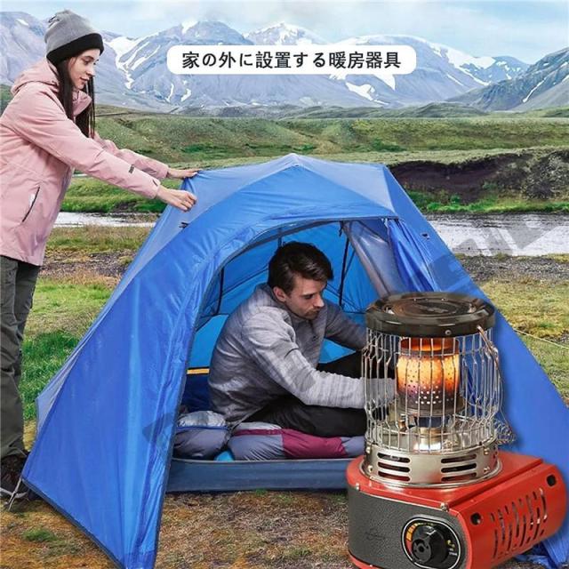 カセットガスストーブ ガスヒーター キャンプ デカ暖 1台2役 2022新型