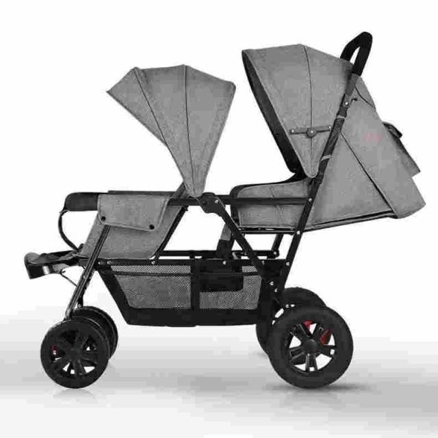 ２人乗りベビーカー スマートライド 二人乗り バギー ベビーカー 双子用ベビーカー 縦型 縦乗り タイヤスリム お出かけ 人気 二人目 第二子 双子 兄弟 姉妹の通販は