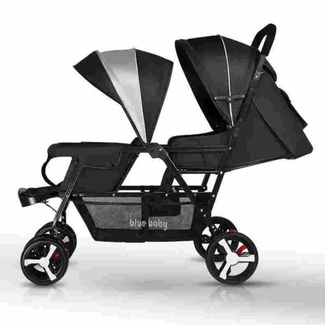 ２人乗りベビーカー スマートライド 二人乗り バギー ベビーカー 双子用ベビーカー 縦型 縦乗り タイヤスリム お出かけ 人気 二人目 第二子 双子 兄弟 姉妹の通販は