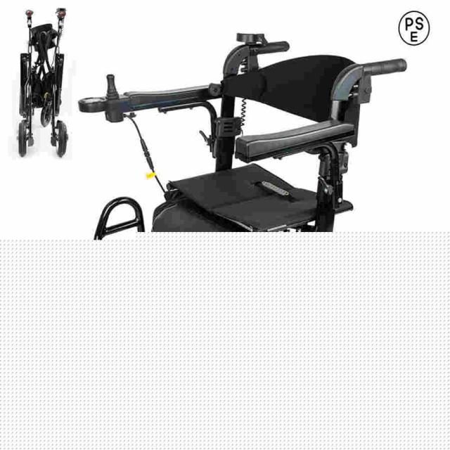 電動車椅子 電動車いす 軽量 折りたたみ式電動車椅子 電磁自動ブレーキ 介助・自走 兼用 多機能電動アシスト歩行車 四輪車 介護用歩行車