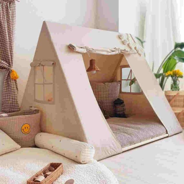 キッズテント子供用テント テントプレイテント、子供用テント、子供用キャンバスプレイハウス、幼児用室内ベッドテント、男の子と女の子のためのおもちゃ、幼稚の通販は 12,235円