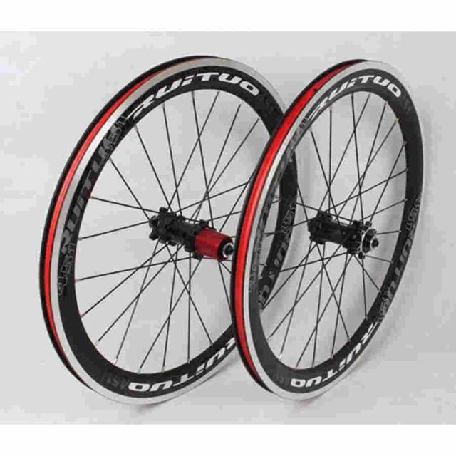 ホイールセット 451mm ダブルウォールアロイリム 折りたたみ自転車 V/ディスクブレーキ ホイール クイックリリース 自転車 フロント リア 24Hハブ