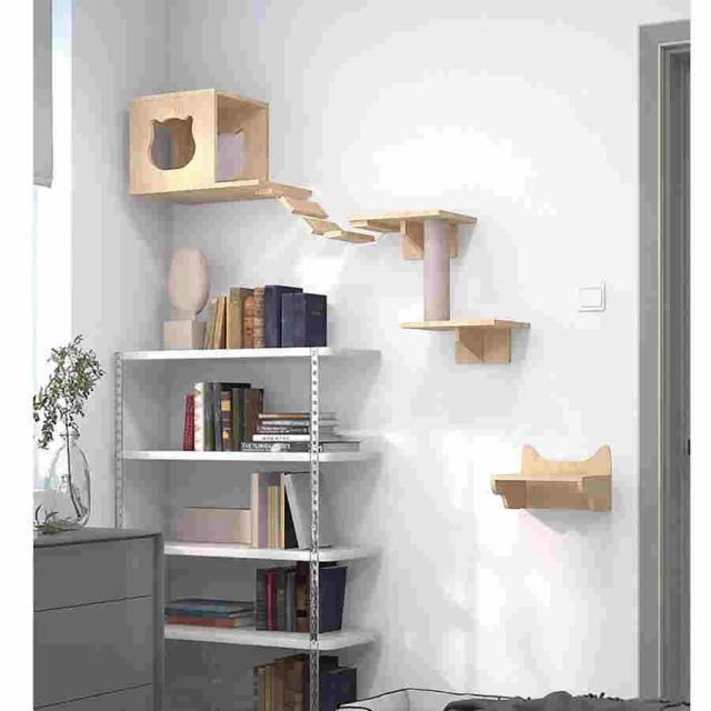 壁掛け式猫用ステップ キャットウォークランキング、 猫用壁ステップ、スペースカプセル、猫用ヴィラ空気廊下トンネルジャンプ台、猫が寝遊びを登るためのプラッの通販は