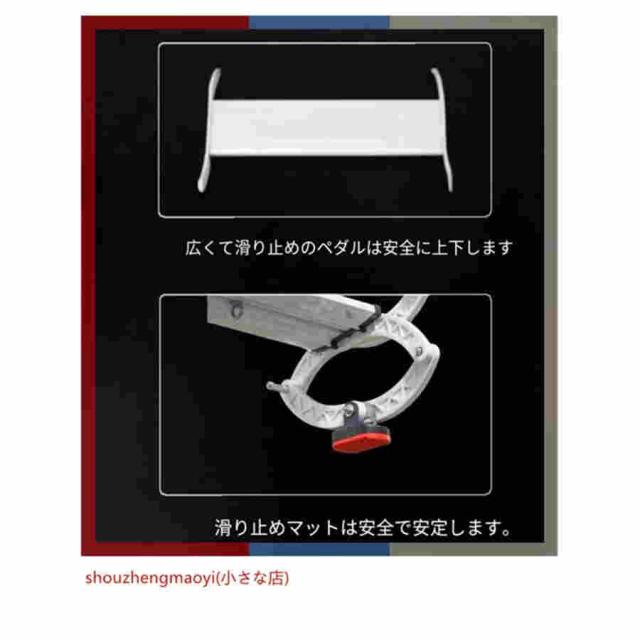 ロフトの伸縮式階段 折りたたみロフトはしごアルミ伸縮はしご省スペース屋根裏階段ウォールマウントプルダウン屋根裏はしご屋根はしご 屋内および屋外の家庭用格_6