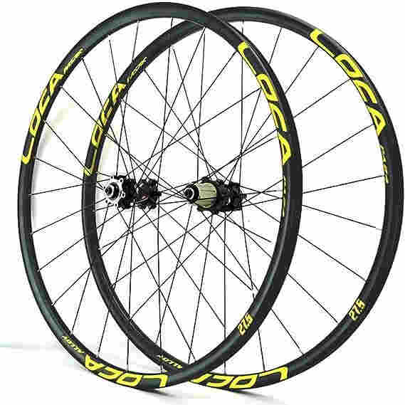 自転車ホイール 26/27.5/29インチ 自転車ホイールセット ディスクブレーキ マウンテンバイクホイール ブレーキクイックリリースアルミ合金リムシール付きベア