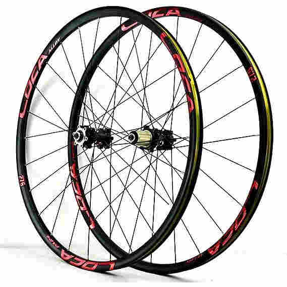 自転車ホイール 26/27.5/29インチ 自転車ホイールセット ディスクブレーキ マウンテンバイクホイール ブレーキクイックリリースアルミ合金リムシール付きベア