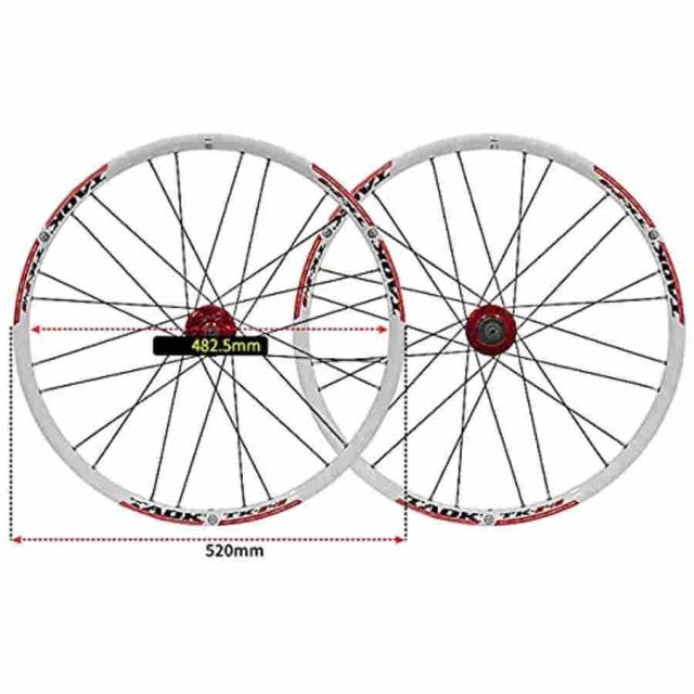 自転車ホイール 24インチ 超軽量 BMX自転車ホイールセット 24穴クイックリリースハブ マウンテンバイク ディスクブレーキホイールセット 対応7/8/9/10スピード