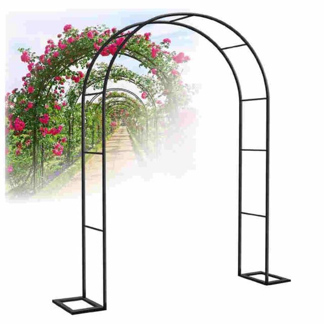 鉄製アーチ ベース付き フラワーアーチ バラのつる性植物サポート 錆び ない ガーデンアーチ 組立式 ローズアーチ バラ フラワーアーチ アーチ パーゴラの通販は 5,210円