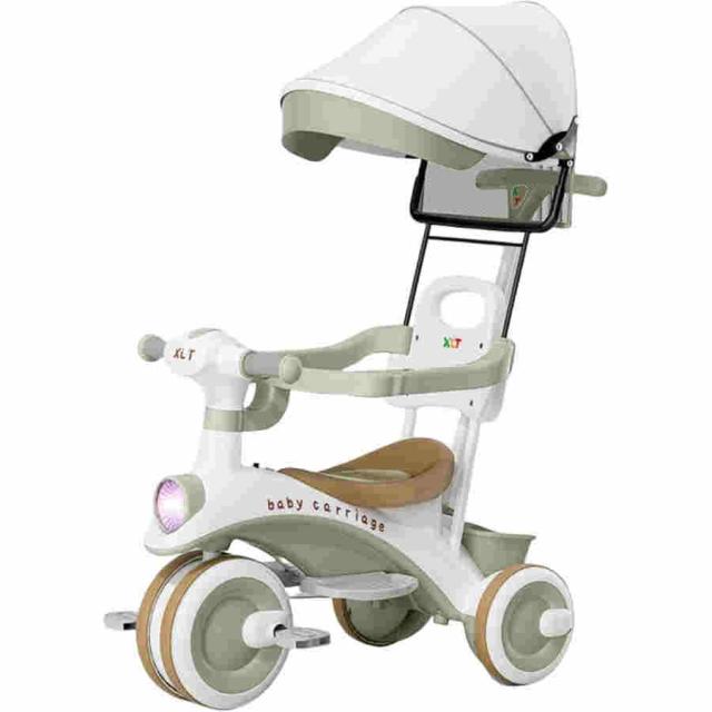 子供用三輪車 3in1 三輪車 ステップ付き子供用三輪車 乗用玩具?三輪車 三輪車 折りたたみ キッズバイク 手押し棒付き 日よけ付 1歳から6歳までの赤ちゃんへのギ
