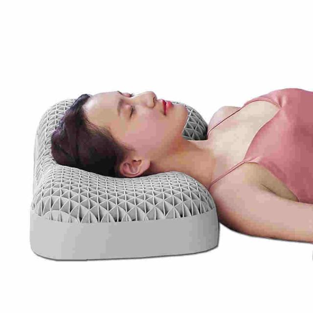 快眠枕 安眠枕 低反発 ジェル TPE 枕 ゲル 無重力 まくら 肩こり解消 新感覚 体圧分散 高め 頸椎サポート 首?頭?肩を支える 全身洗える 通気性 （61*35.5*11/12c