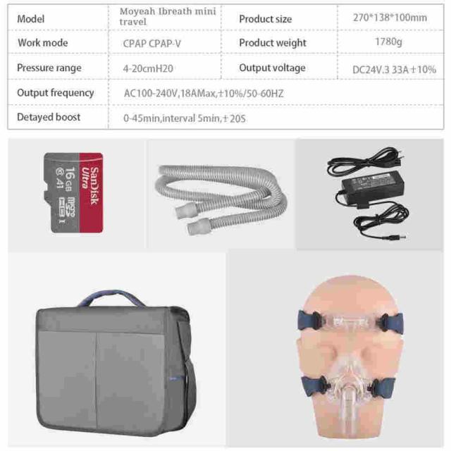 いびきのための家庭用スマートポータブル清浄機 いびき防止 マシン マスク ヘッドギア ホース チューブ アクセサリー