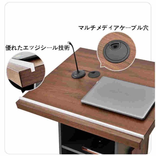 演台 演説台 司会台 キャスター付き、教会/教室用モバイル演台