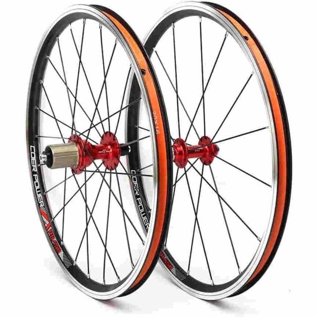 自転車ホイールセット 20インチ自転車ホイール 超軽量 Vブレーキクイックレリースホイール 74/130mm ハブ対応7/8/9/10/11スピード