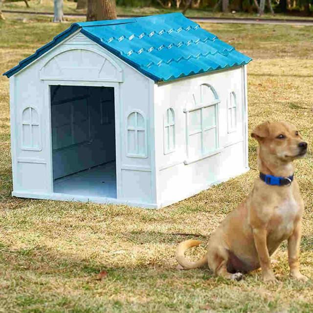 犬小屋 diy プラスチック犬 ケージ ペットケージ，通気性 防水素材 さびない 組立簡単犬ケージ，ペットハウス 鉄扉付き小、中、大型犬 ケージ Size : 65*63*75.7