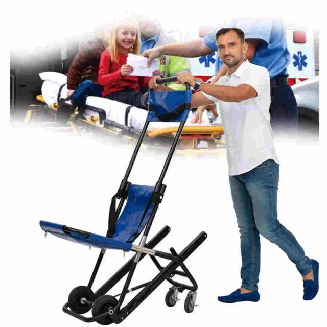 高齢者のための階段のリフト、毎日の移動のための折りたたみ救急車の椅子、シートベルトおよび 4 つの車輪が付いている折りたたみ避難の椅子。