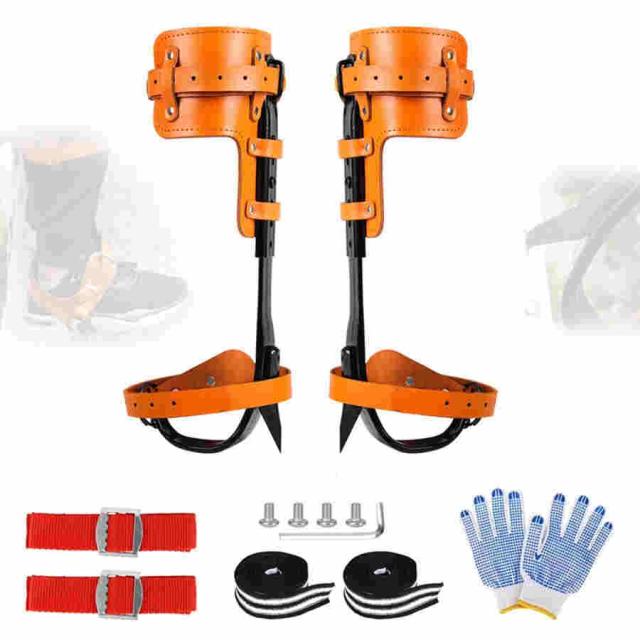 木登りスパイク 木登り器 木登り 木登り道具 昇柱器 直立木登りツール ポータブル 木の足を登る 調節可能なスト 強い耐荷重力 使用簡単、落下防止 林業用品 伐採