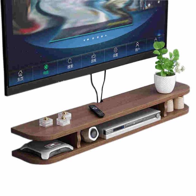 壁掛けテレビキャビネット 浮遊TVの立場 フローティングTVコンソール 壁掛け テレビキャビネット、 現代のテレビ収納コンソール 棚板2枚付、 フローティング テ