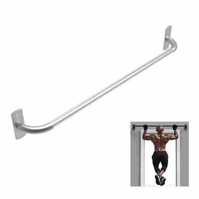 懸垂バー 壁掛け懸垂バー、ドア廊下スチールプルアップバー、75-120CMサンドバッグ抵抗ベルトスイングサスペンションデバイス、耐荷重250kg、ブラック/シルバー