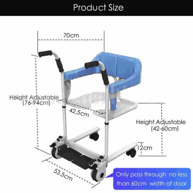 患者リフト車椅子、多機能シャワー便器チェア、180°スプリットシート付き妊婦用トイレ、ベッド内の高齢者用_4