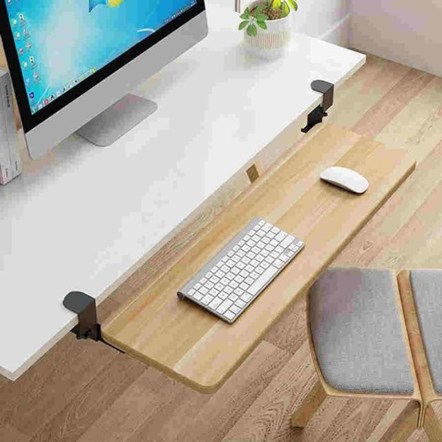 キーボードトレイ 後付け クランプ式キーボードスライダー フルキーボード マウス収納対応 机につける引き出し 机下収納可能 人間工学に基づいて 簡単に組み立ての通販は