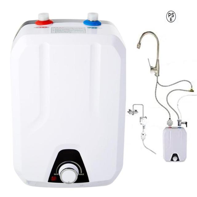 電気給湯器電気温水器ミニ小型電気温水ヒーター インスタント温水器5分速度加熱 瞬間湯沸かし器110V 1500W 8L大容量 過熱保護?節電?節水?水力分離?水温30℃?65℃