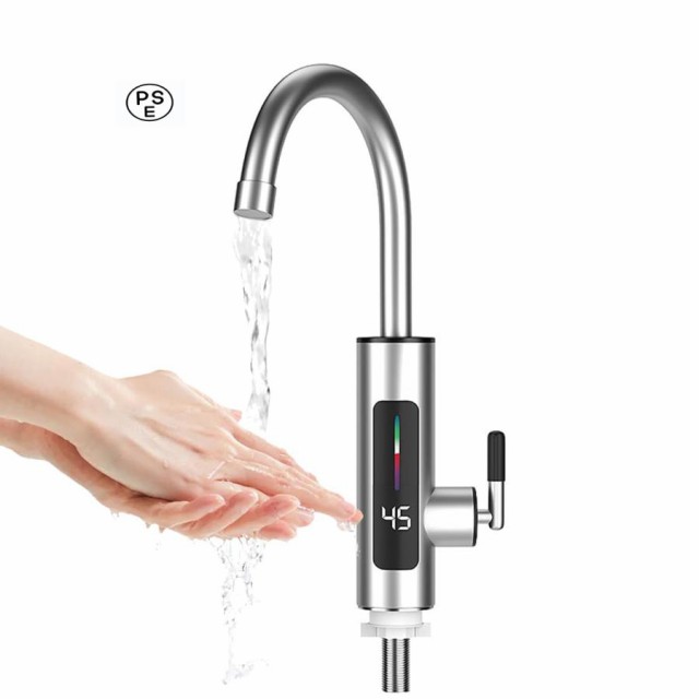 電気給湯器?温水器蛇口ミニ小型電気温水ヒーター インスタント温水器3秒高速加熱 】瞬間湯沸かし器110V 3000W LCDディスプレイ温度?過熱保護?節電?節水?水力分離の通販は