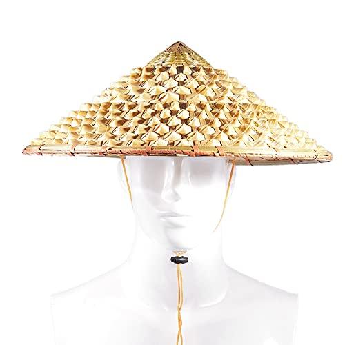 日よけ帽子 竹笠 メンズ 手織り UVカット 日除け 帽子 紫外線防止 つば広 大きいサイズ 農作業 釣り帽 踊り用 レディース アウトドア 防水 日よけ ハット (Color_2