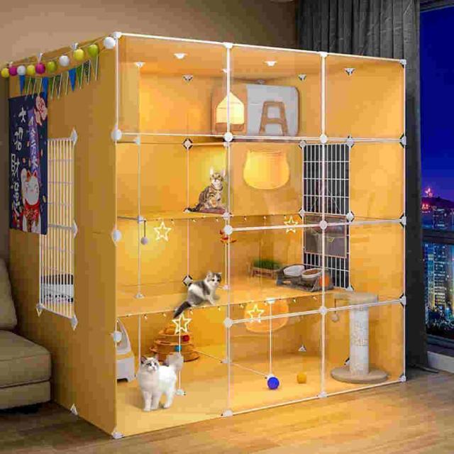 猫 ケージ キャットケージ 大型猫 広い 3段 4段 ワイド ステップ 横扉 多頭飼い 透明な猫ケージ ゲージ 猫ケージ ペット ベビー キャットタワー スタジアム 収納の通販は 20,590円