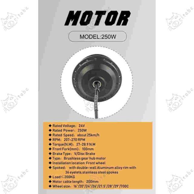 電動自転車変換キット36V500WE-Bike変換キット電動自転車キットE-Bike電動自転車ブラシレスモーターハブ16\_1