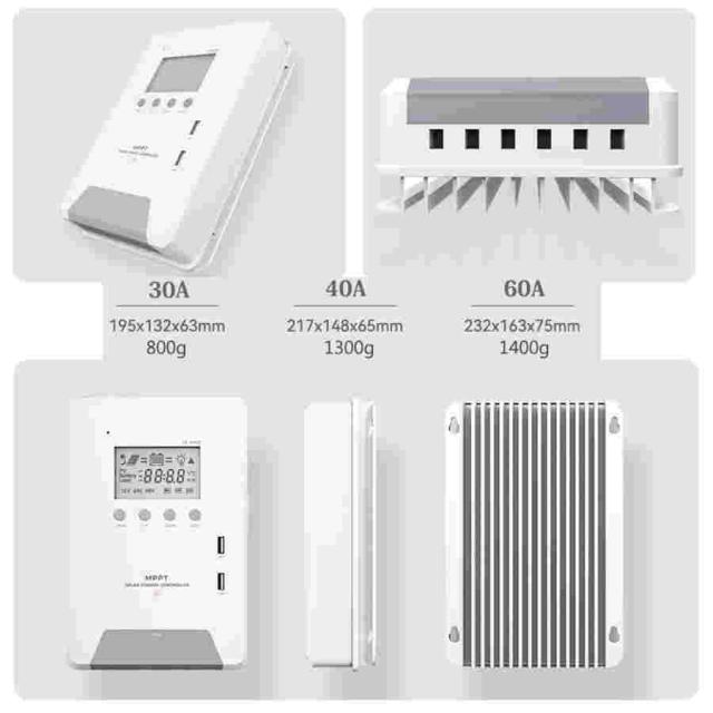 ソーラーチャージャーコントローラー 最大入力3200w 12V 24V48V 自動 最大PV 150V入力 最大電力点追従型(MPPT) 高追跡効率 高変換効率_7
