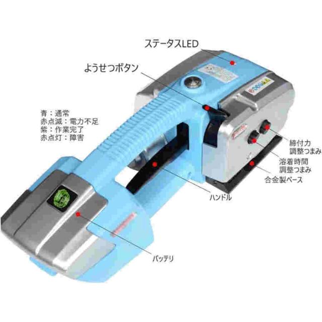 バンド梱包機 充電式 電動結束機 自動くくり機 PP/PET溶着梱包機 梱包の作業効率が向上 物流倉庫 梱包機_3