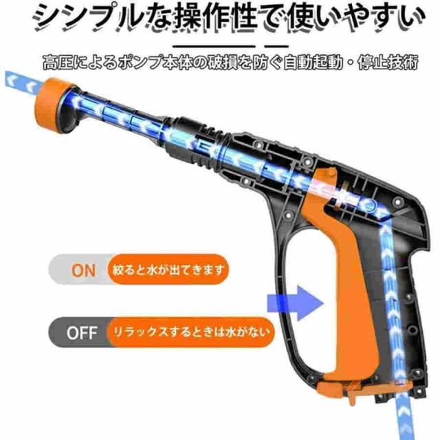 【国内最高レペルの高水圧6.0MPa】高圧洗浄機 充電式 コードレス 業務用 家庭用 水道直結 高圧洗浄 バッテリー併用 13点セット 洗車 強力噴射