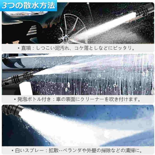 【国内最高レペルの高水圧6.0MPa】高圧洗浄機 充電式 コードレス 業務用 家庭用 水道直結 高圧洗浄 バッテリー併用 13点セット 洗車 強力噴射