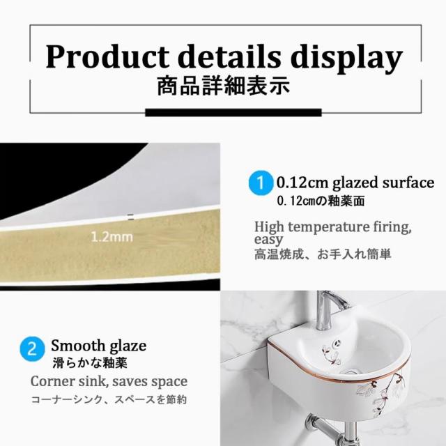 流し台 屋外 キッチン シンク 流し台 手洗い器 壁掛け 手洗器セット陶器製簡易洗面台 キッチンシンク シングルシンク 簡易洗面台 温水および冷水の蛇口付き
