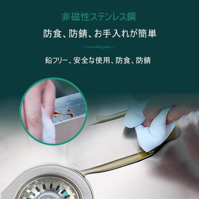 手作りシンク 屋外流し台 アウトドア用 ガーデンキッチン 簡易流し台 シンクが深い 錆びず 簡単取付 W100xD50xH80cm ステンレススチールシンク お手入れ簡単 キ_4