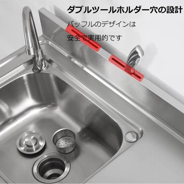 シンク 屋外屋内レストランシンク 作業台付き 静音加工 丈夫 安定 滑り止めのフットパッド 台所 キャンプ バーベキュー アウトドア 304ステンレス簡易台所の流し_5