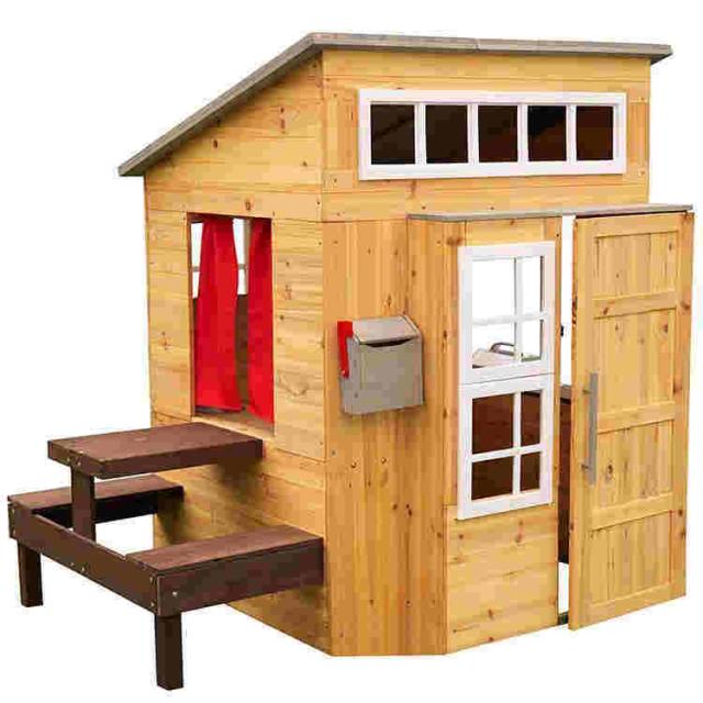 プレイハウス 木製 大きな家 モダン アウトドア プレイハウス 大型遊具 庭 屋外 室外 KidKraft /配送区分C