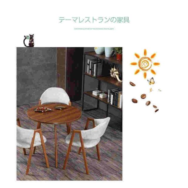 テーブルと椅子 セット　チュア ダイニングテーブル　シンブル卓　小型　コーヒーテーブル　商業　4人用　おしゃれ 応接 営業　喫茶店_7