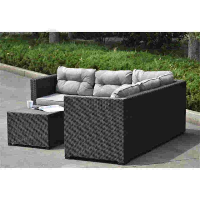 ラタン調ガーデンファニチャー 四人掛け 家具樹脂 ねじなし 屋外家具