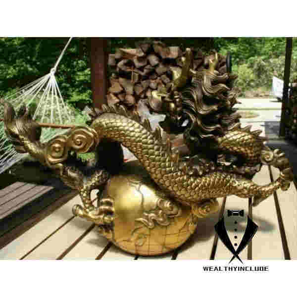 特大圧倒的なパワー龍の置物 銅製(真鍮) 横幅50cm 龍 龍の置物 龍神 竜 置物 銅製 開運 金運 成功_1