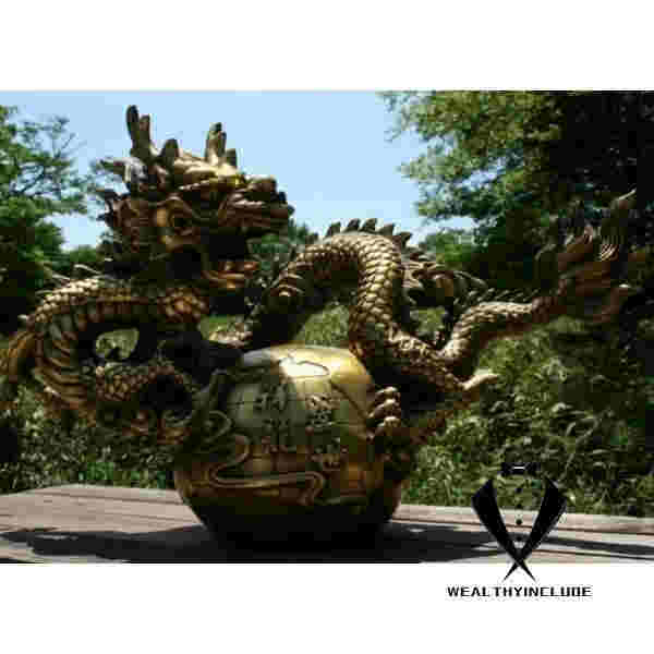 特大圧倒的なパワー龍の置物 銅製(真鍮) 横幅50cm 龍 龍の置物 龍神 竜 置物 銅製 開運 金運 成功_3